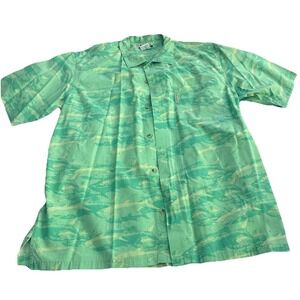 Columbia Men's Short Sleeve Button Down Shirt Size Large, 100% Cotton